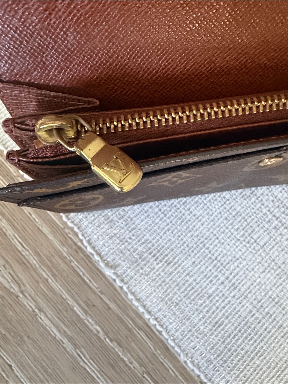 Louis Vuitton Monogram Canvas Continental Wallet in Brown and Gold - Picture 3 of 14